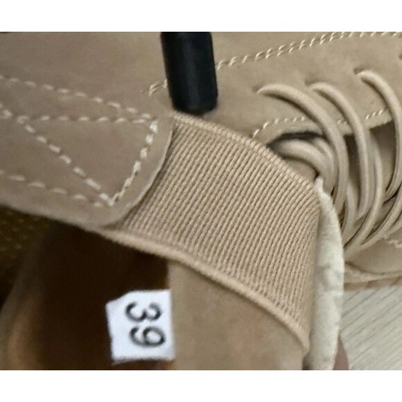 Women Boots Mid Top Style Retro Anti Slip Workwear Shoes Loafers Size 39 (8.5-9) - Picture 6 of 7